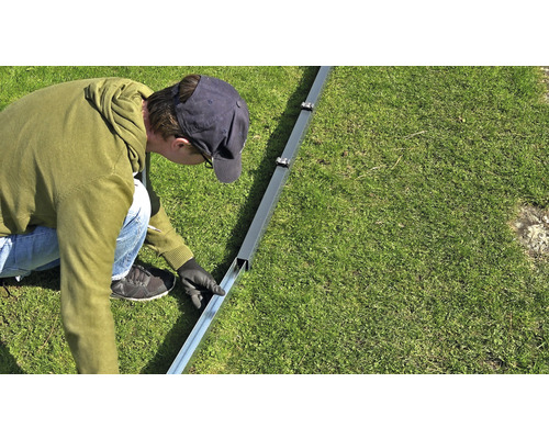 Paalversteviging 60x40 mm voor privacy-schermstroken, thermisch verzinkt