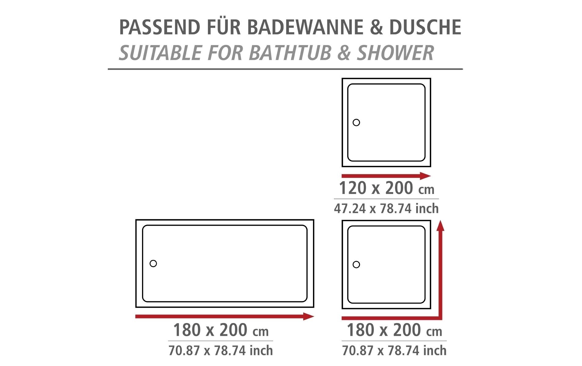 WENKO Duschvorhang »Ginkgo Anti-Schimmel« Breite 180 cm