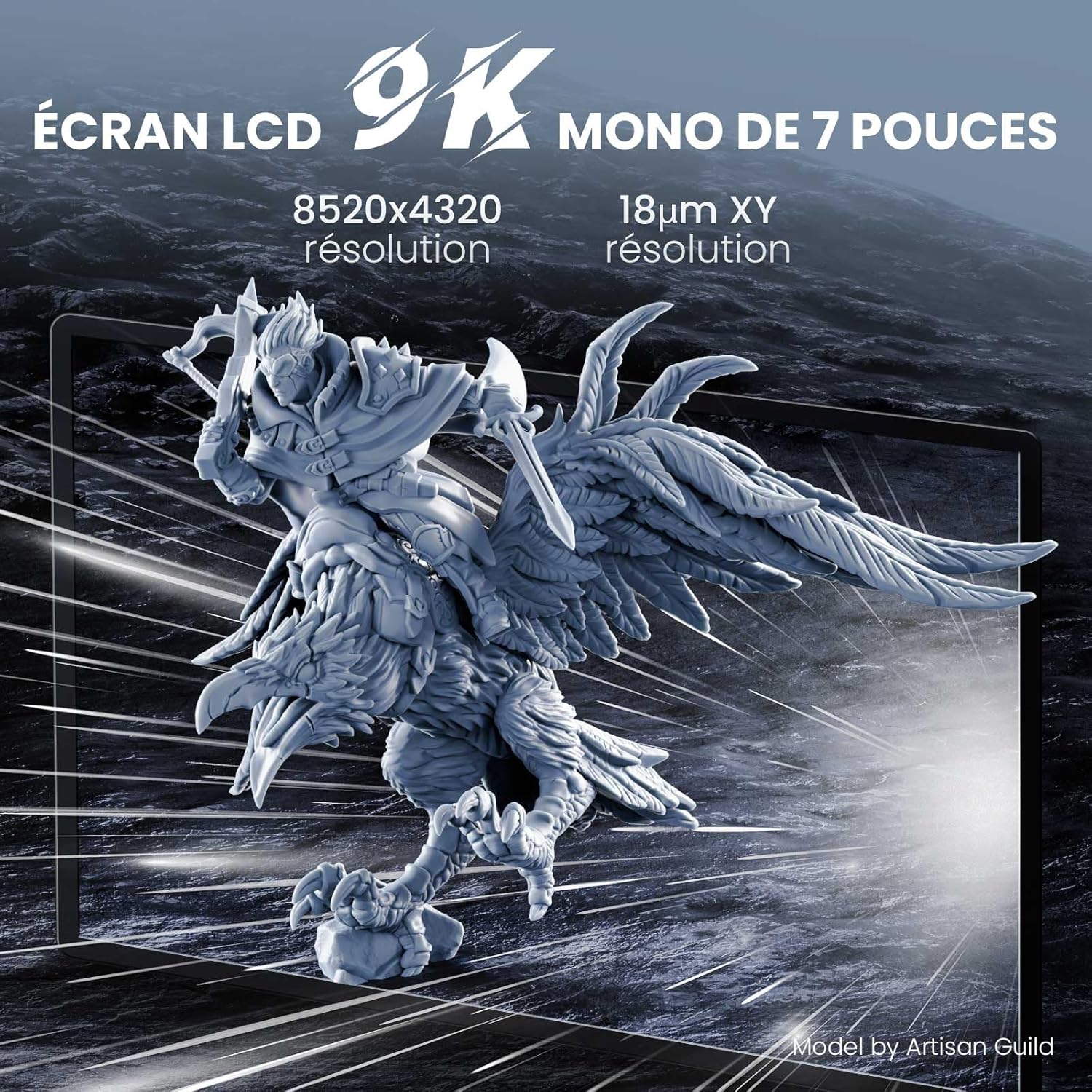 Imprimante 3D ELEGOO Mars 4 Ultra Résine - 153,36 x 77,76 x 165 mm³