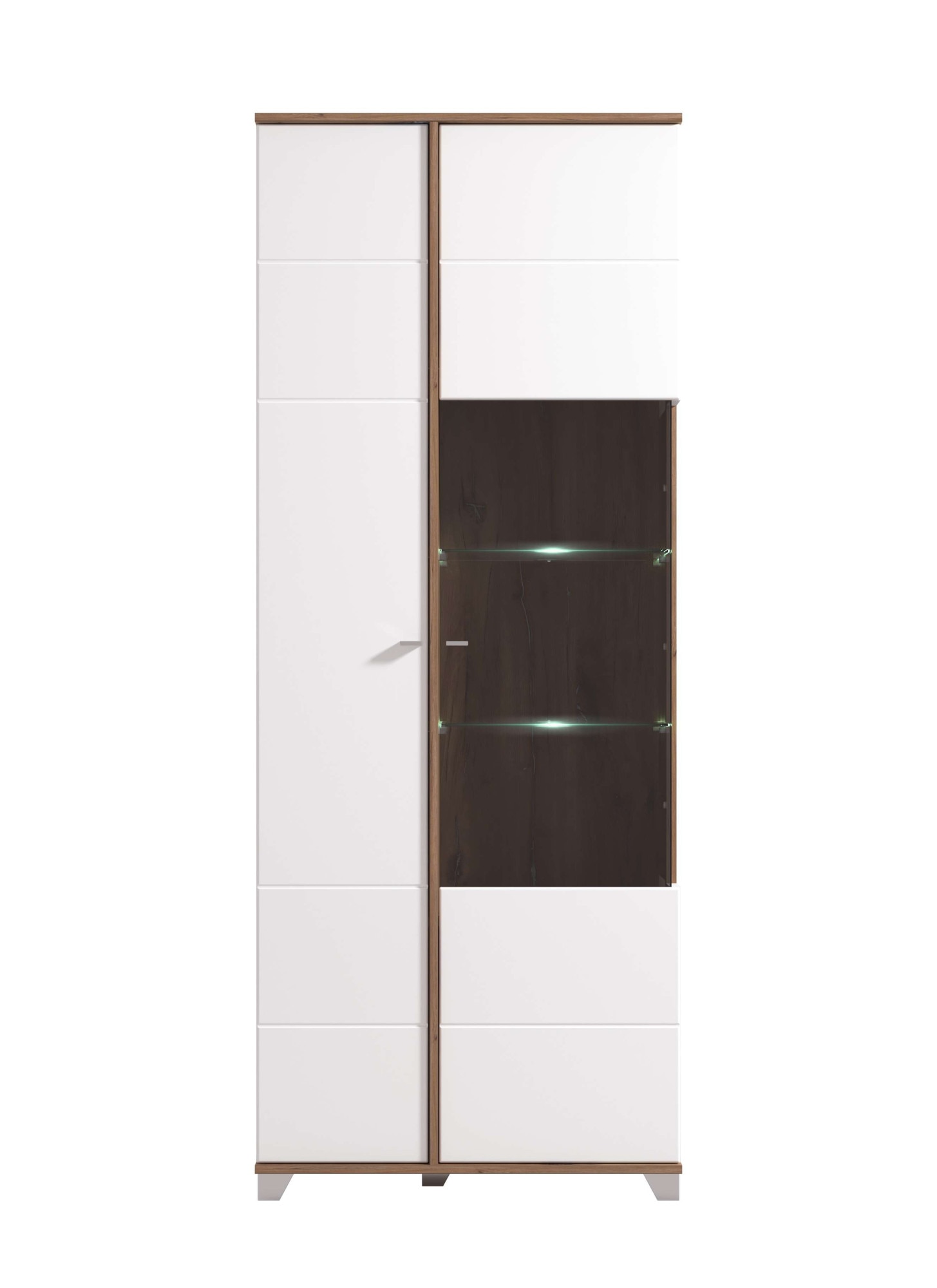 INOSIGN Vitrine »Burgundy Vitrinenschrank, Standvitrine, Showcase« Hochglanzfronten, Glastür, Komplettes Innenleben