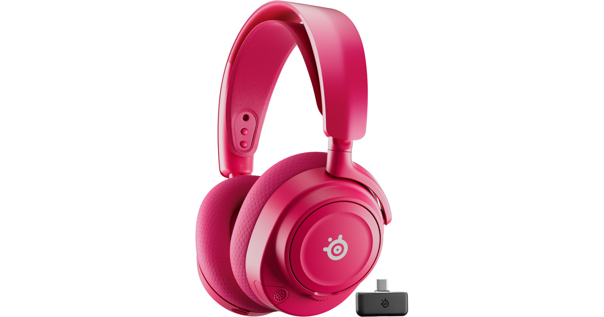SteelSeriesArctis Nova 7P Wireless Gen 2 over-ear gaming headset  (Magenta, PlayStation 4, PlayStation 5, 2.4 GHz / Bluetooth)