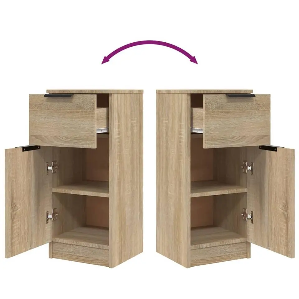 vidaXL - Dressoir - Bruin - Bewerkt hout - 2 stuks