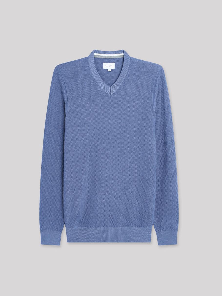 Pull col V en viscose certifiée