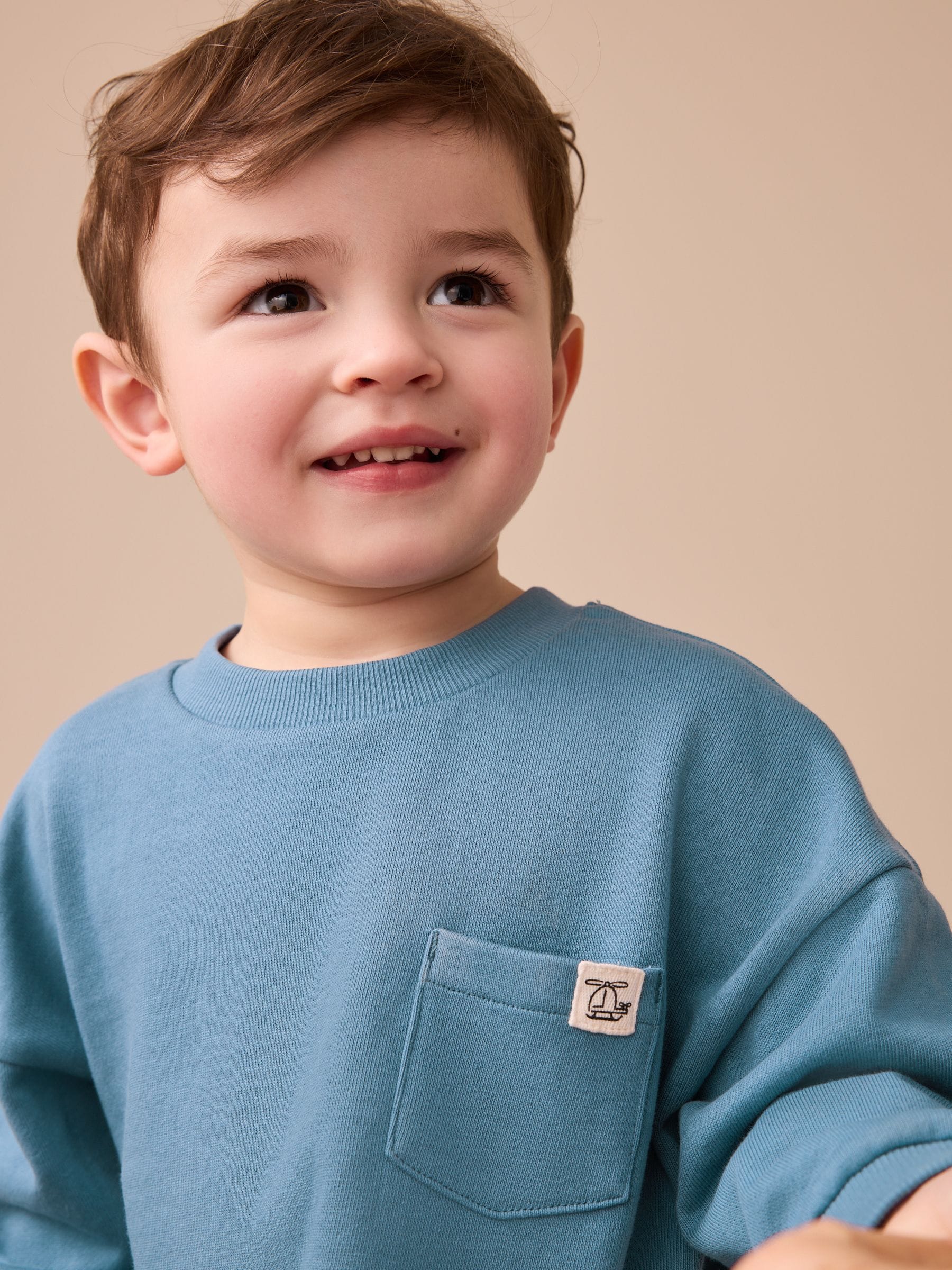 Blauw - Set met top met lange mouwen en legging (3 mnd-7 jr)