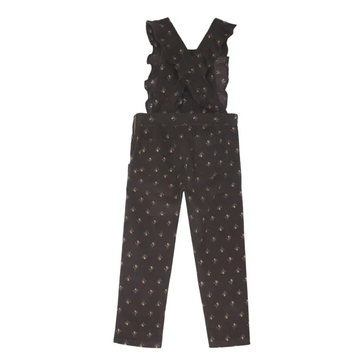 Emile et Ida Salopette Velours Jonquilles | Gris anthracite