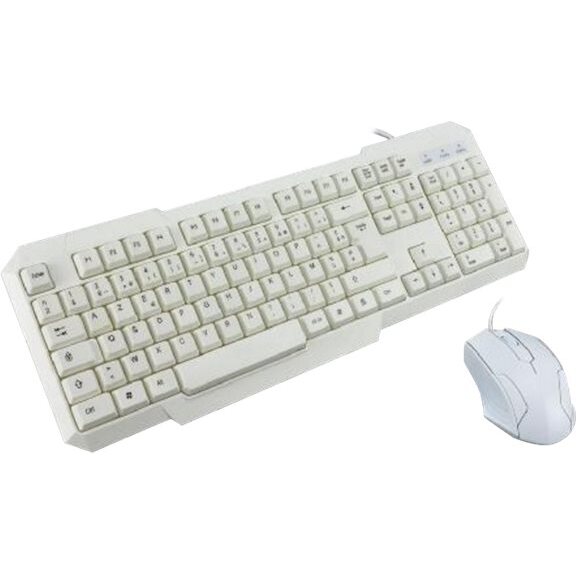 MCL ACK-2012/B clavier Souris incluse Universel USB AZERTY Français Blanc