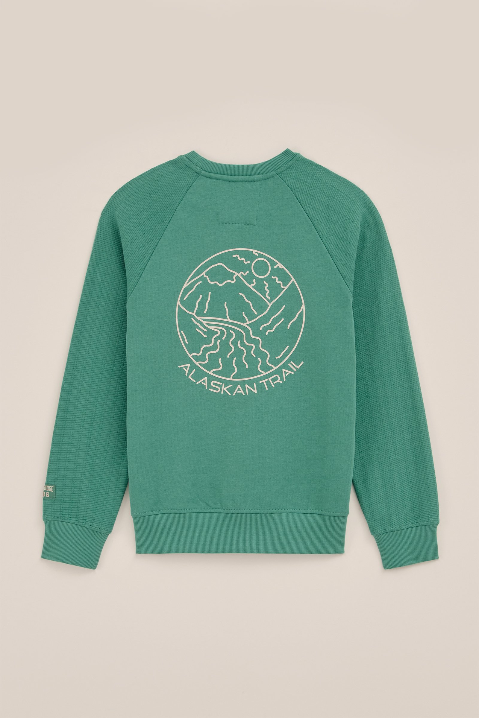 Jongens sweater met opdruk Blue Ridge Groen