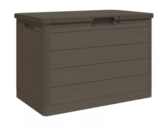 Boîte à coussins d'extérieur brun 77,5x44,5x53 cm polypropylène
