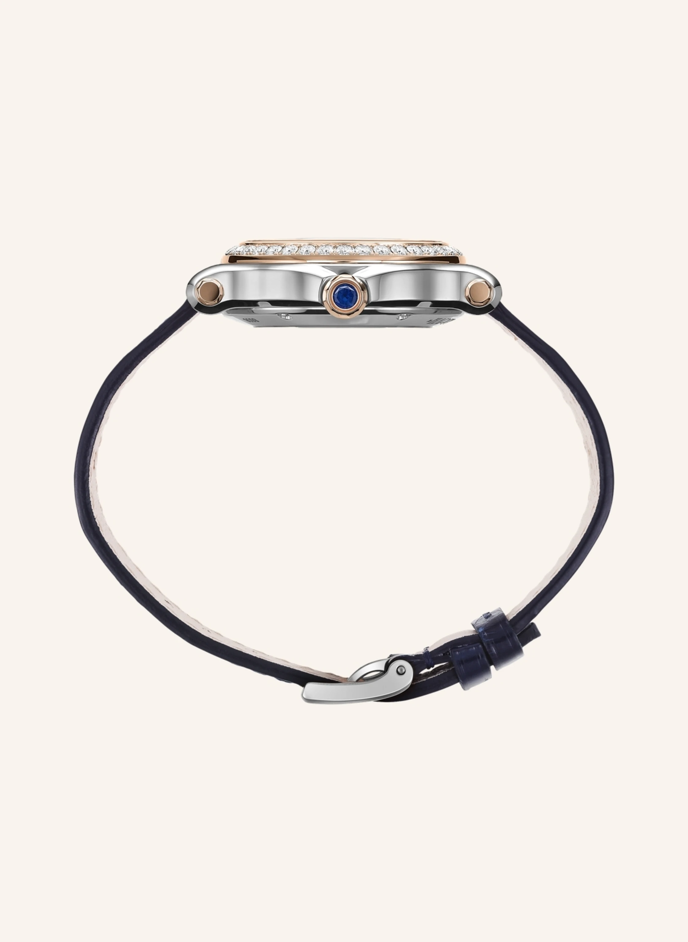 Chopard Uhr HAPPY SPORT Uhr mit 33 mm Gehäuse, Automatik, 18 Karat Roségold, Edelstahl und Diamanten