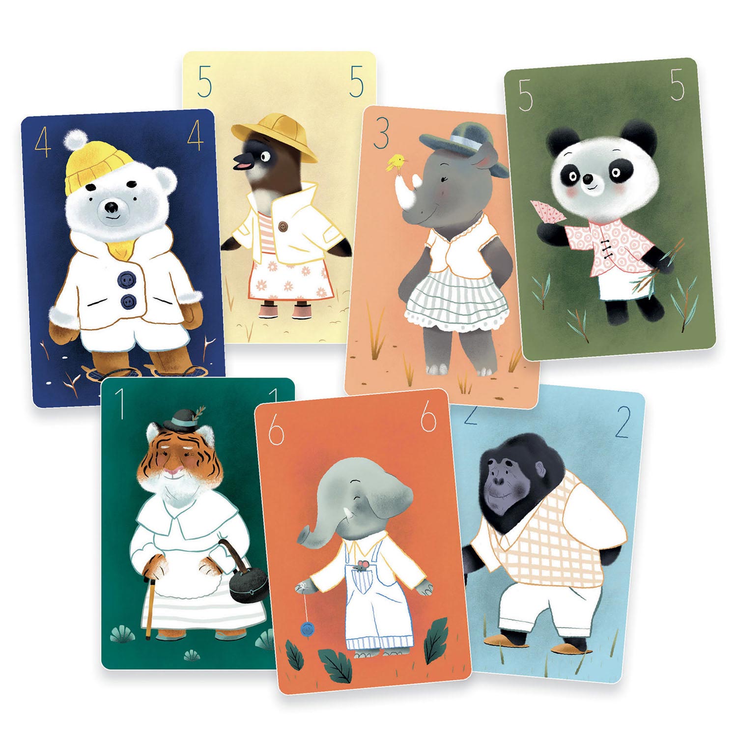 Djeco DIY Kwartet Spel Dieren Kleuren