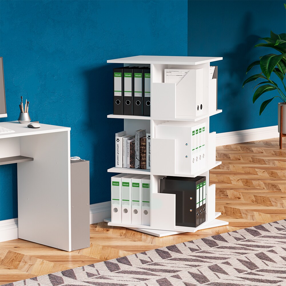 Vicco Ordnerregal Alfa Standregal Büroregal Aktenregal Ablage Bücherregal Weiß