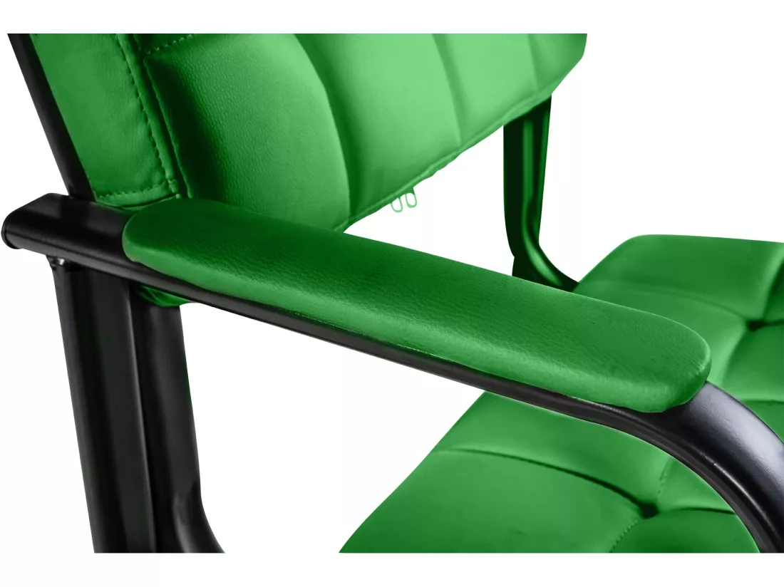 Chaise gondole - Similicuir & Métal noir mat - Vert - Canada B