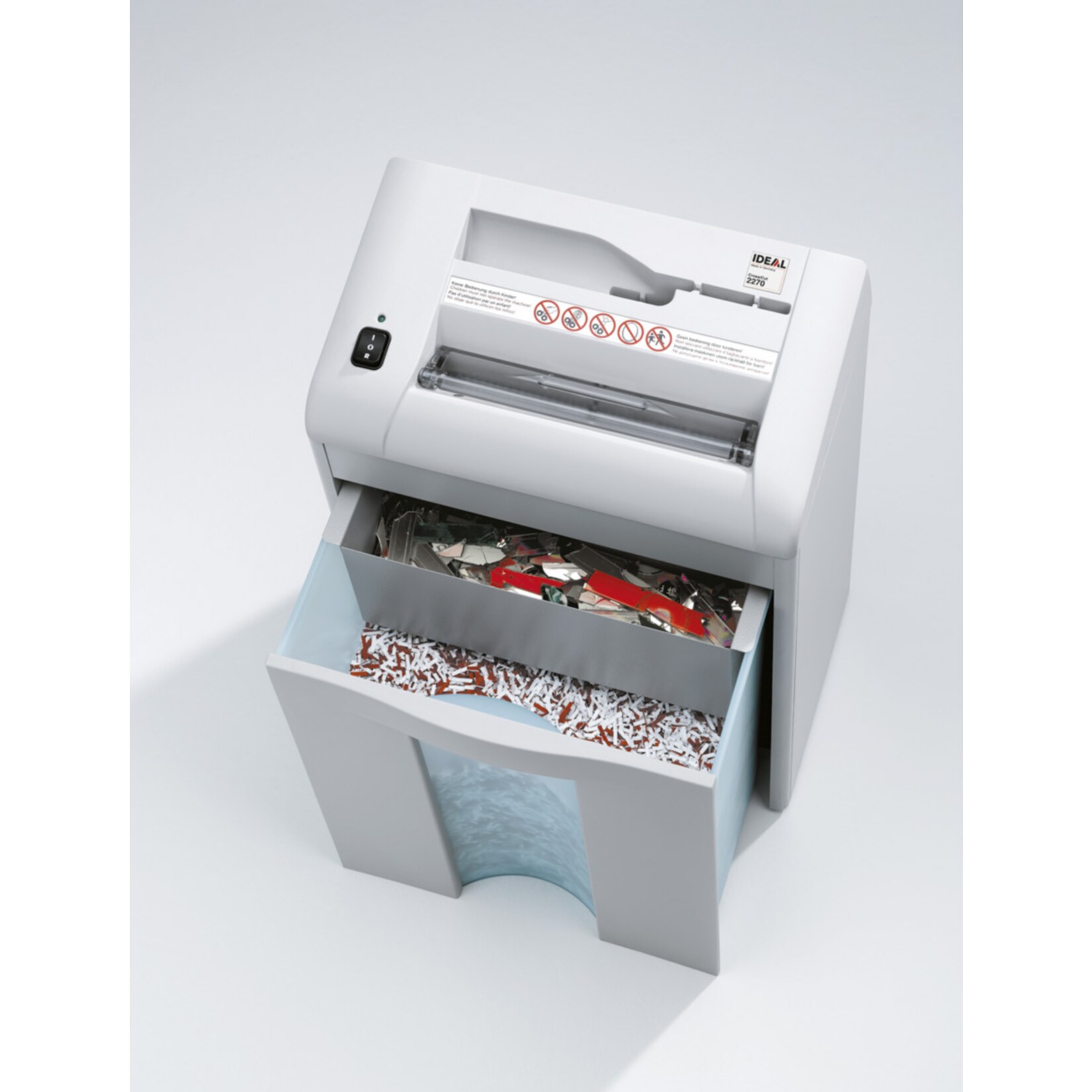 Schreibtisch-Aktenvernichter IDEAL 2270 CC Partikelschnitt 2 x 15 mm