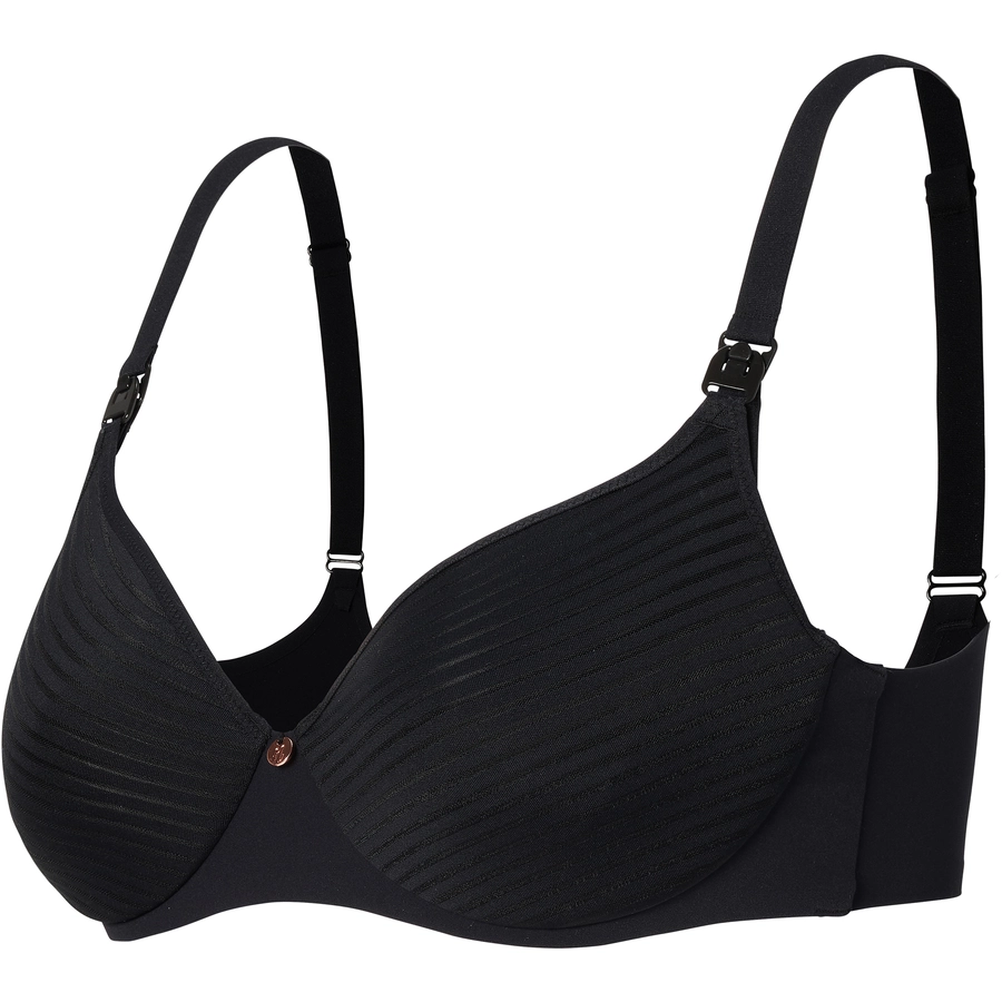 Noppies Gepolsterter Still-BH Spacer Stripe nursing bra Black