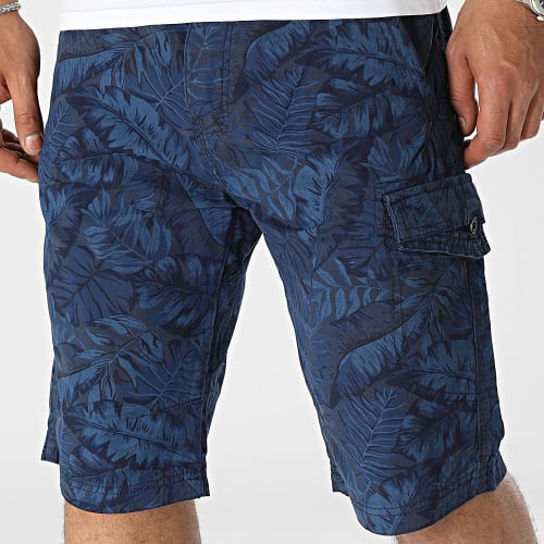 Short Cargo Bleu Marine Floral