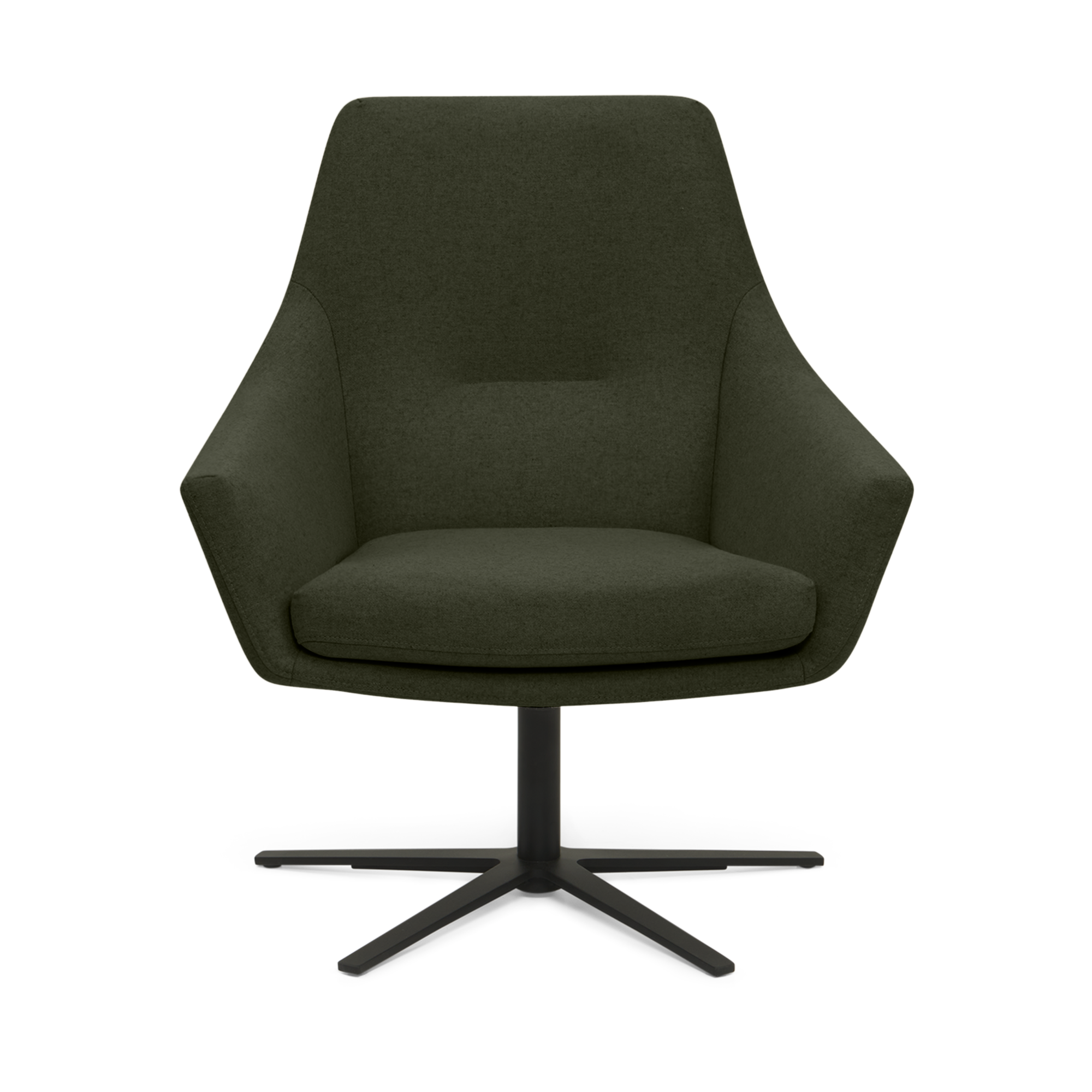 Loods 5 Design fauteuil Dunk Stof: Facet Olive 53 | Frame Zwart