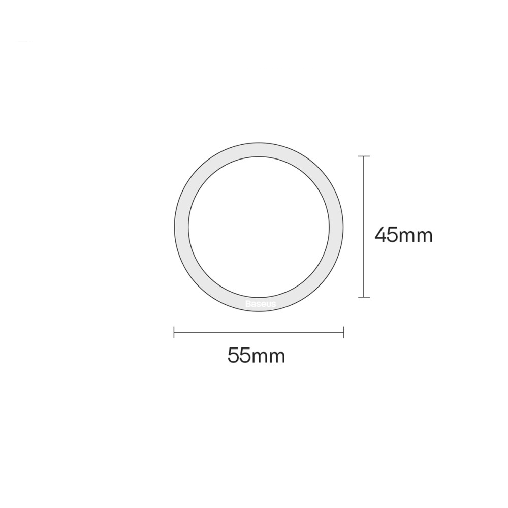 (2er Set) Magnetischer Metall MagSafe Sticker Haltering   Montagehilfe - Schwarz