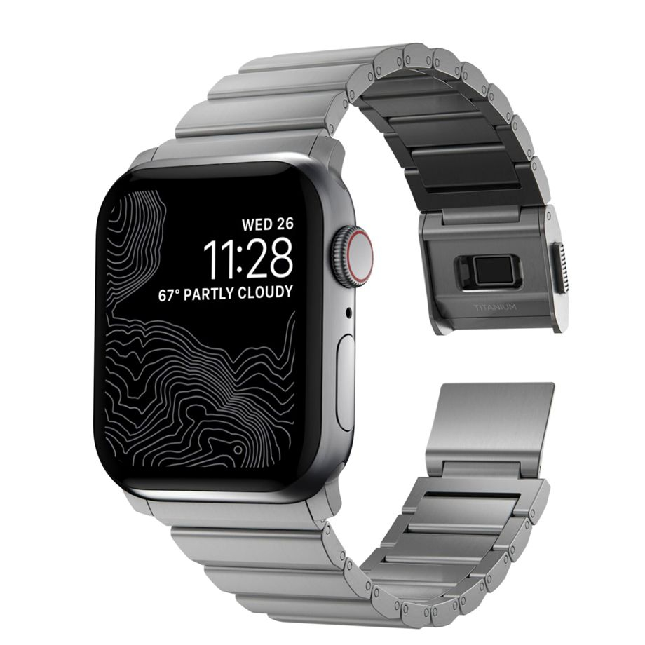 Apple Watch (49/46/45/44 mm) Titan Armband Titanium Band (NM1A4HSXT0) - Silber