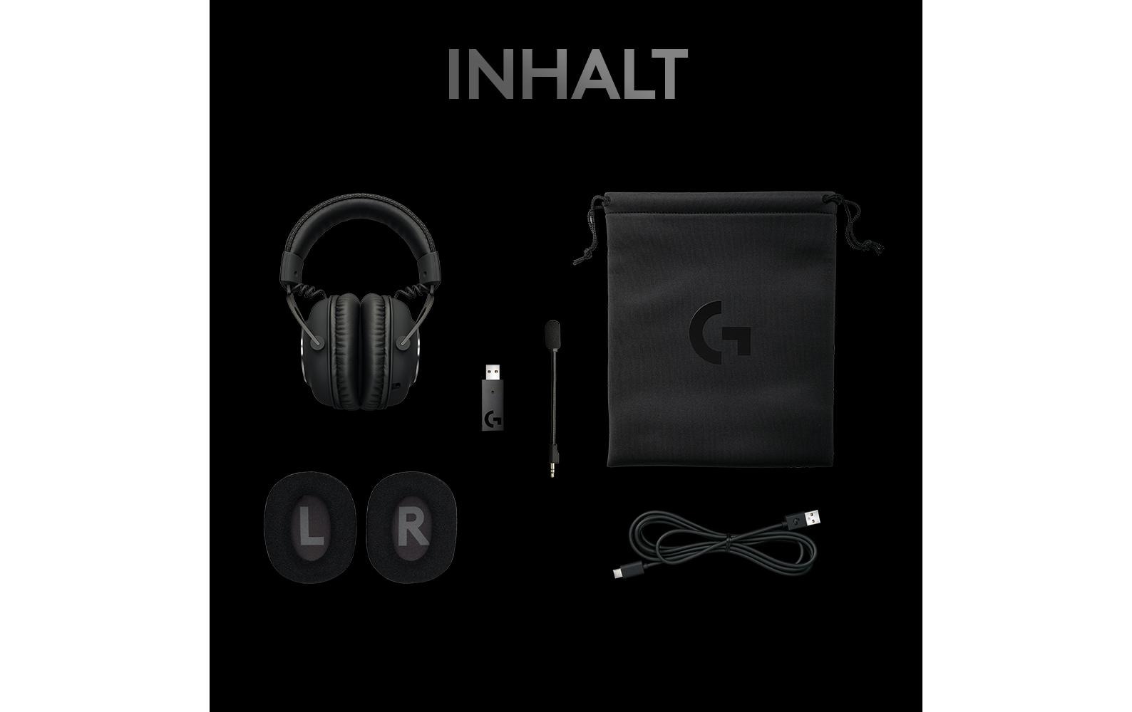 Headset G Pro X Wireless Lightspeed Gaming Schwarz<br>Kabelloses Over-Ear-Headset mit Surround-Sound