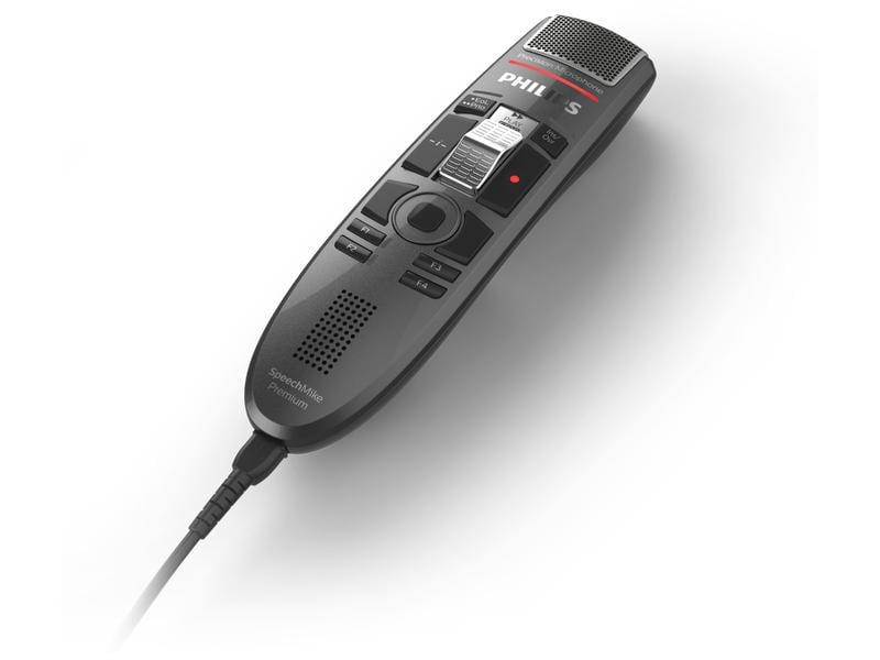 Philips Diktiermikrofon SpeechMike Pro Premium Barcode 3810 Diktiermikrofon für erstklassige Aufnahmen mit Schiebeschalter