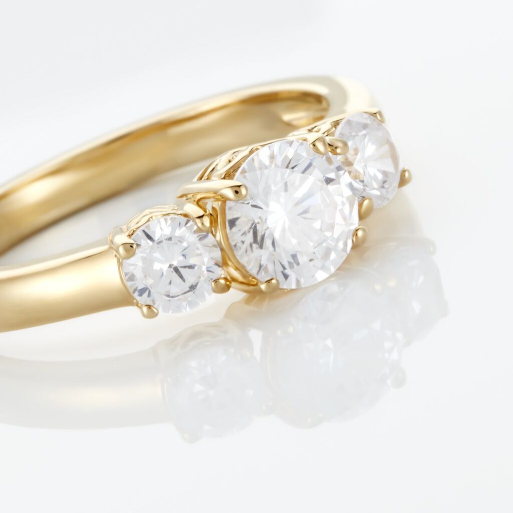 Bague Hilar Plaqué Or Oxydes De Zirconium