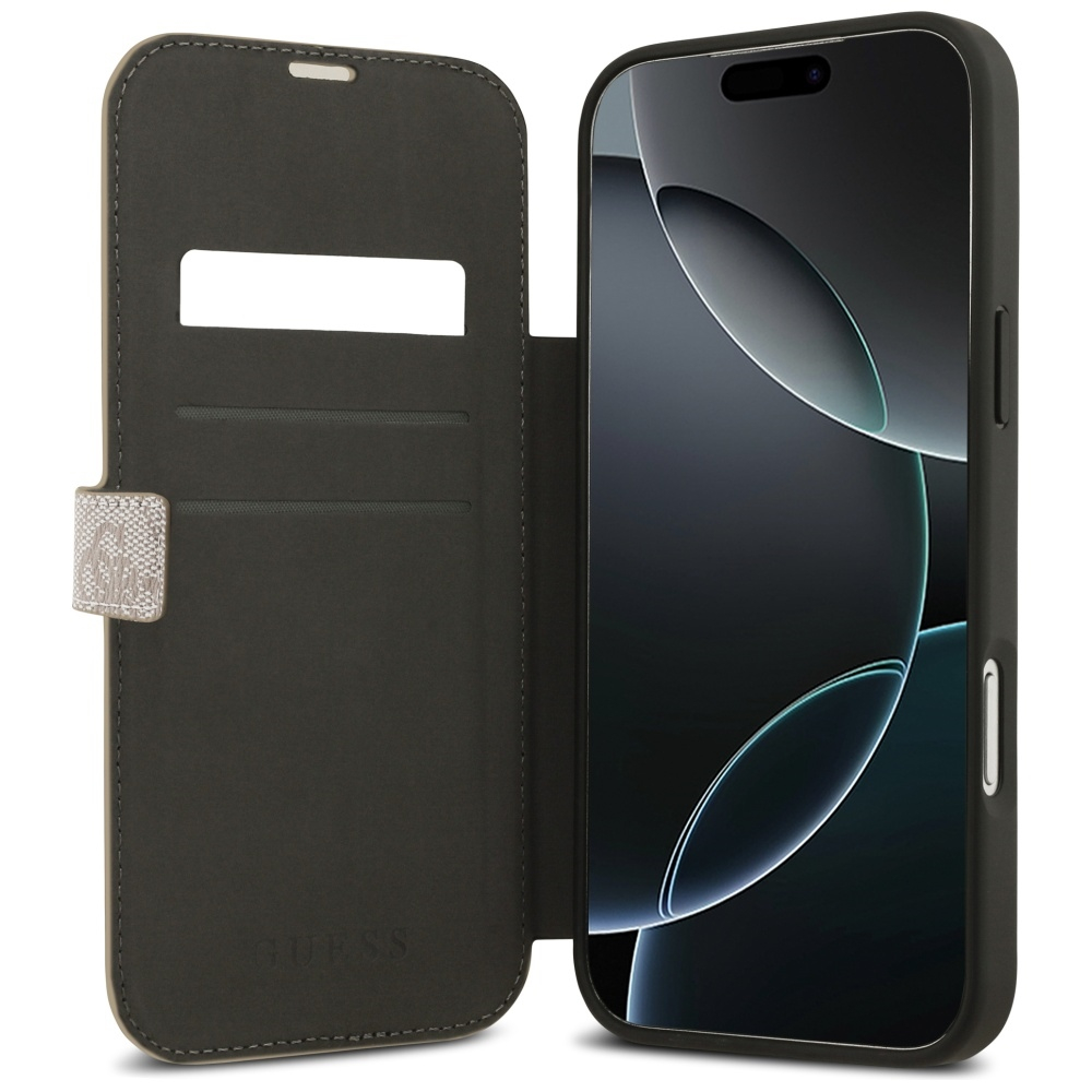 iPhone 17 Pro Max Leder Tasche Book 4G Metal Logo (GUBKP17X4GMGPI) - Rosa