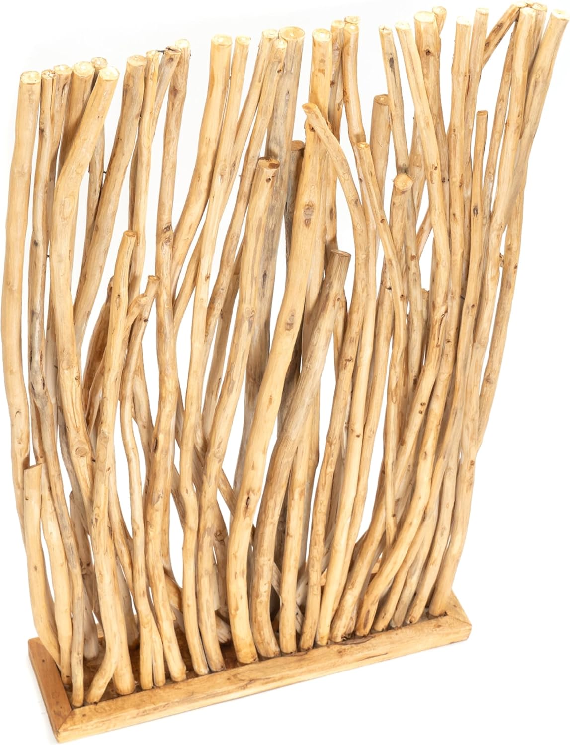 DESIGN DELIGHTS RAUMTEILER Tekea | Teakholz, 130x80 cm, Hellbraun | Äste Paravent, Wurzelholz Trennwand, Holz Sichtschutz, Treibholz Raumtrenner, Dekoobjekt