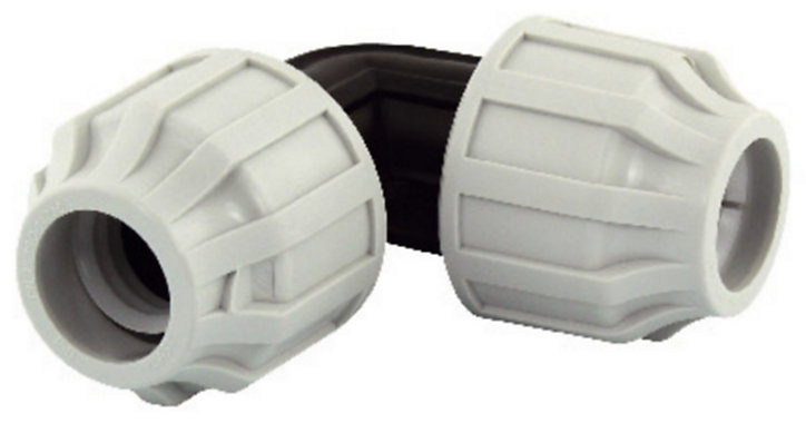 Coude égal polypropylène compression ø25 mm
