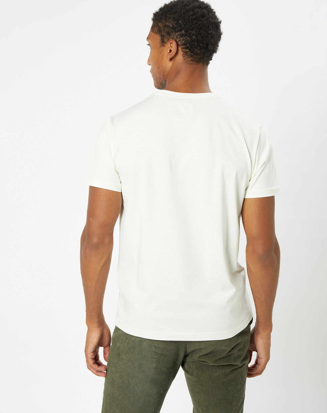 Hackett London T-Shirt uni Dog Chrismas écru