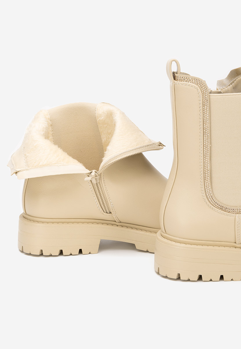 Bottines chelsea femme beige Brisaya