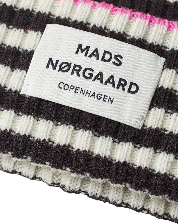 Mads Nørgaard - Copenhagen Recycled Iceland Anju Hat Sort og hvid med striber