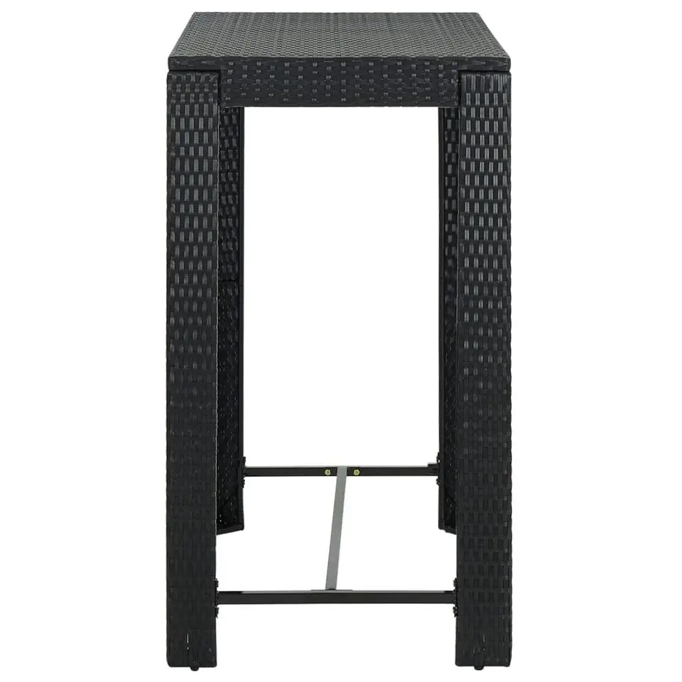 vidaXL - Tuinset - Zwart - Poly rattan
