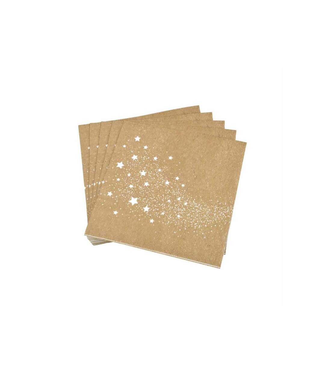 Paris Prix - Lot De 20 Serviettes En Papier stardust 33x33cm Naturel