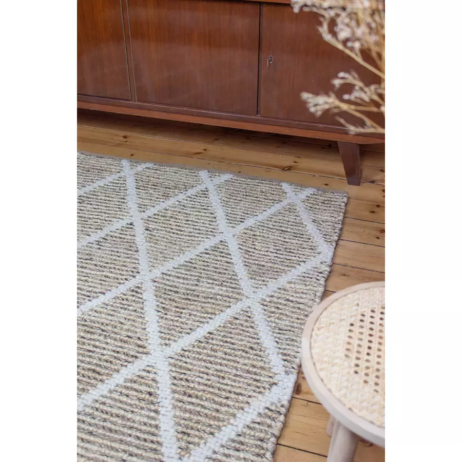 Green Looop Handweb-Teppich Novella natur beige