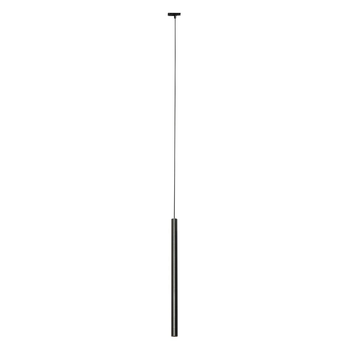 Modern railsysteem met 5 hanglampen zwart 1-fase - Iconic Frini