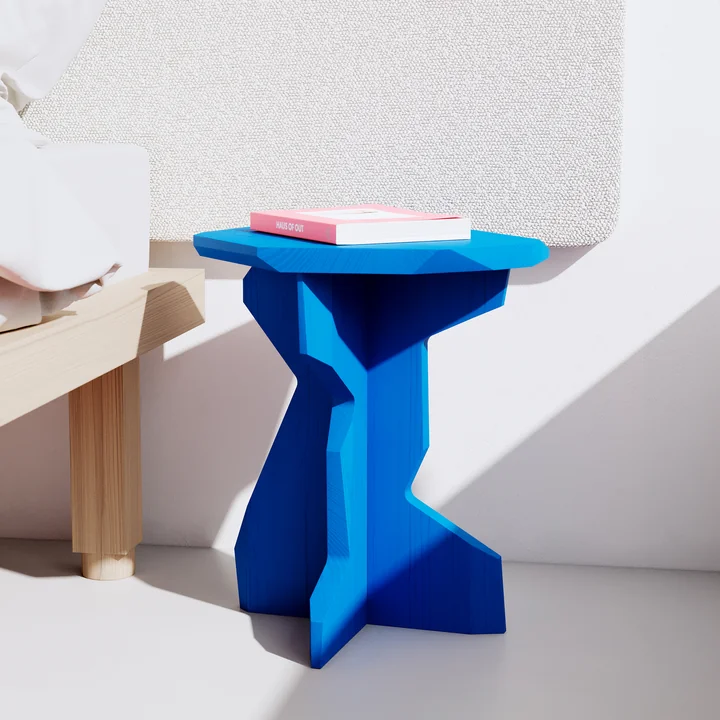 OUT Objekte unserer Tage - Fels Hocker, Esche lackiert soft pink