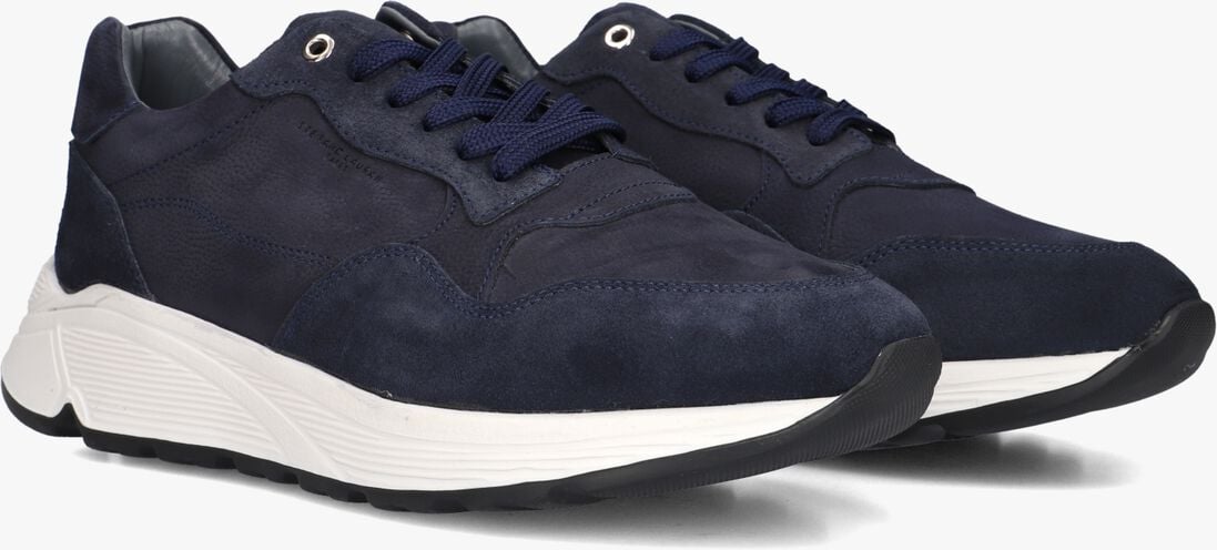 blauwe stefano lauran lage sneakers star 007