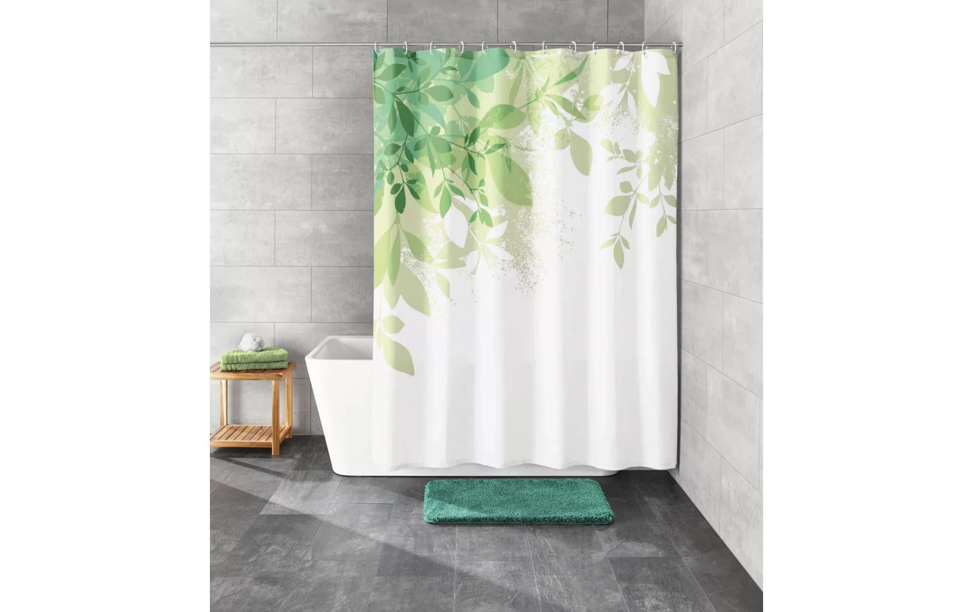 Duschvorhang Floresta 180 x 200 cm , Grün/WeissDuschvorhang aus Polyester