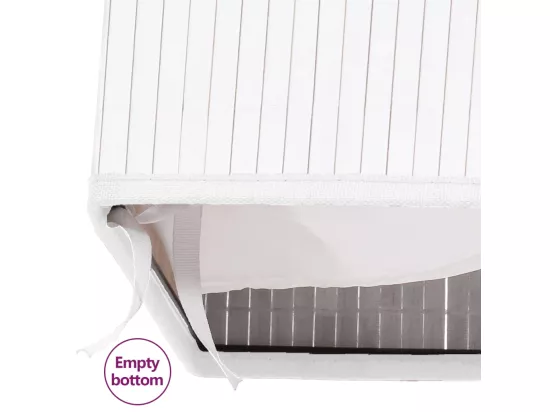 Panier à linge Bambou Blanc 83 L