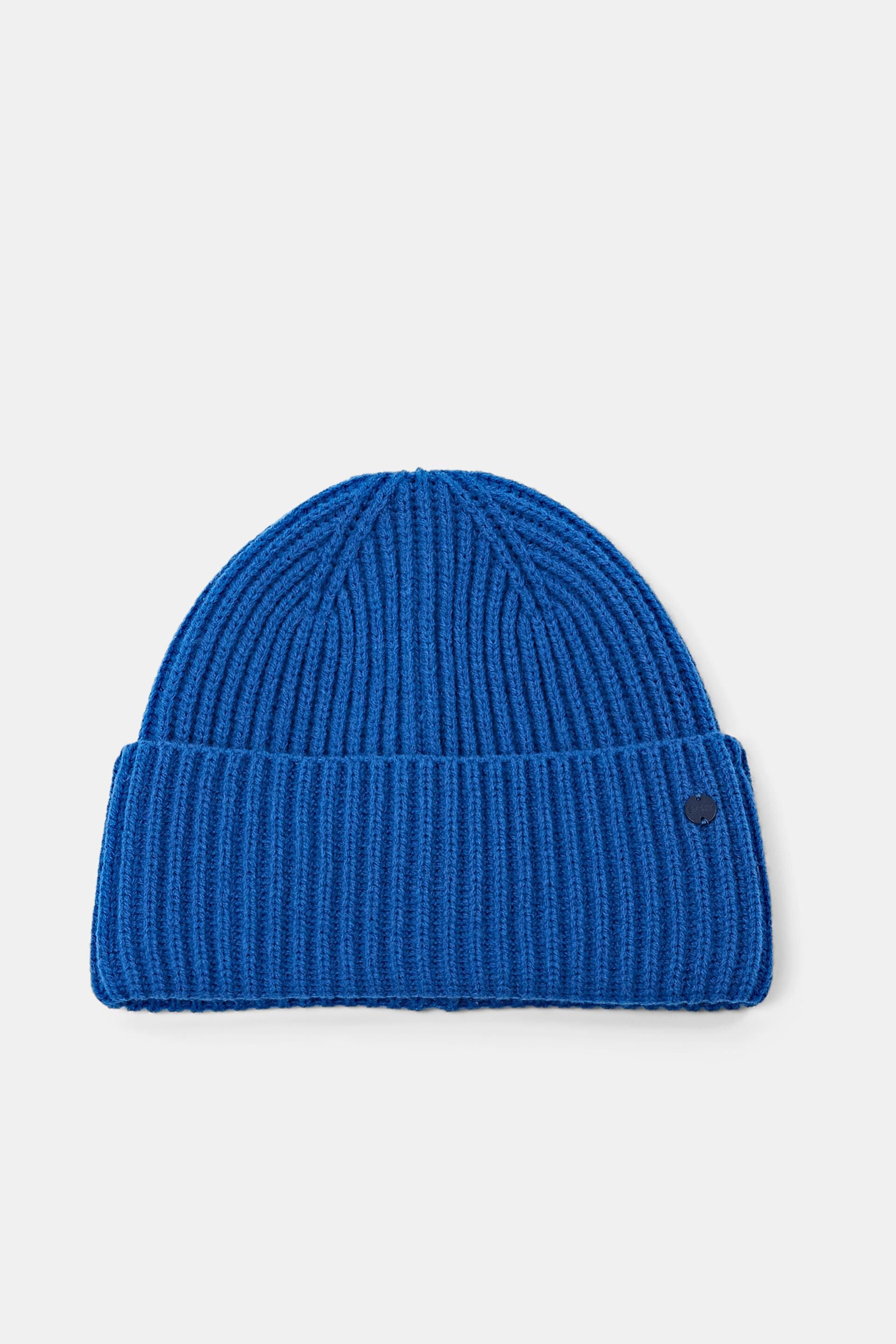 Bonnet en maille côtelée