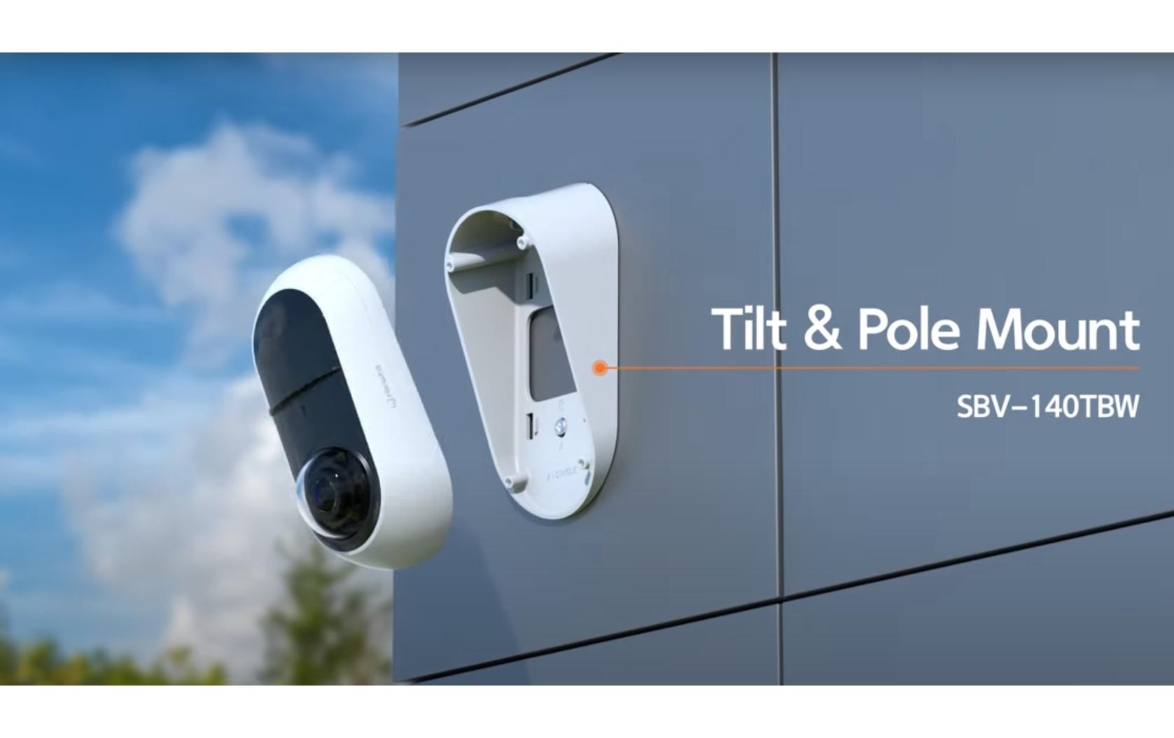 Kamerahalterung SBV-140 TBW Weiss 1 StückKipp-Wand-Masthalterung für Netzwerkkamera TNV-C8011RW