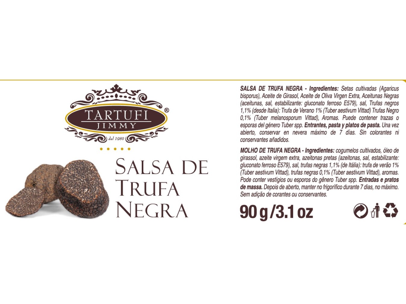 MOLHO TRUFA NEGRA TARTUFI JIMMY 90G