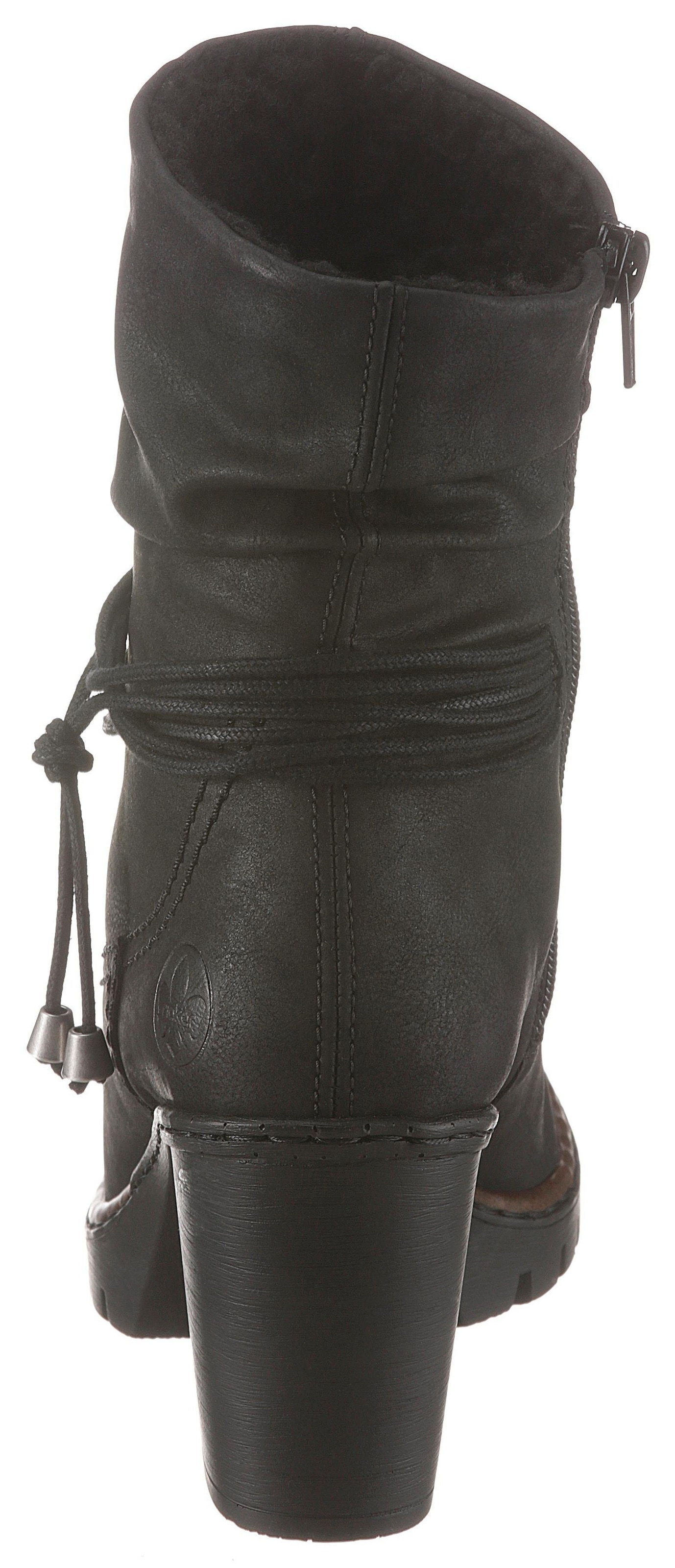 Rieker Winterstiefelette  , Boots, Trichterabsatz, Warmfutter, mit gerafftem Schaft