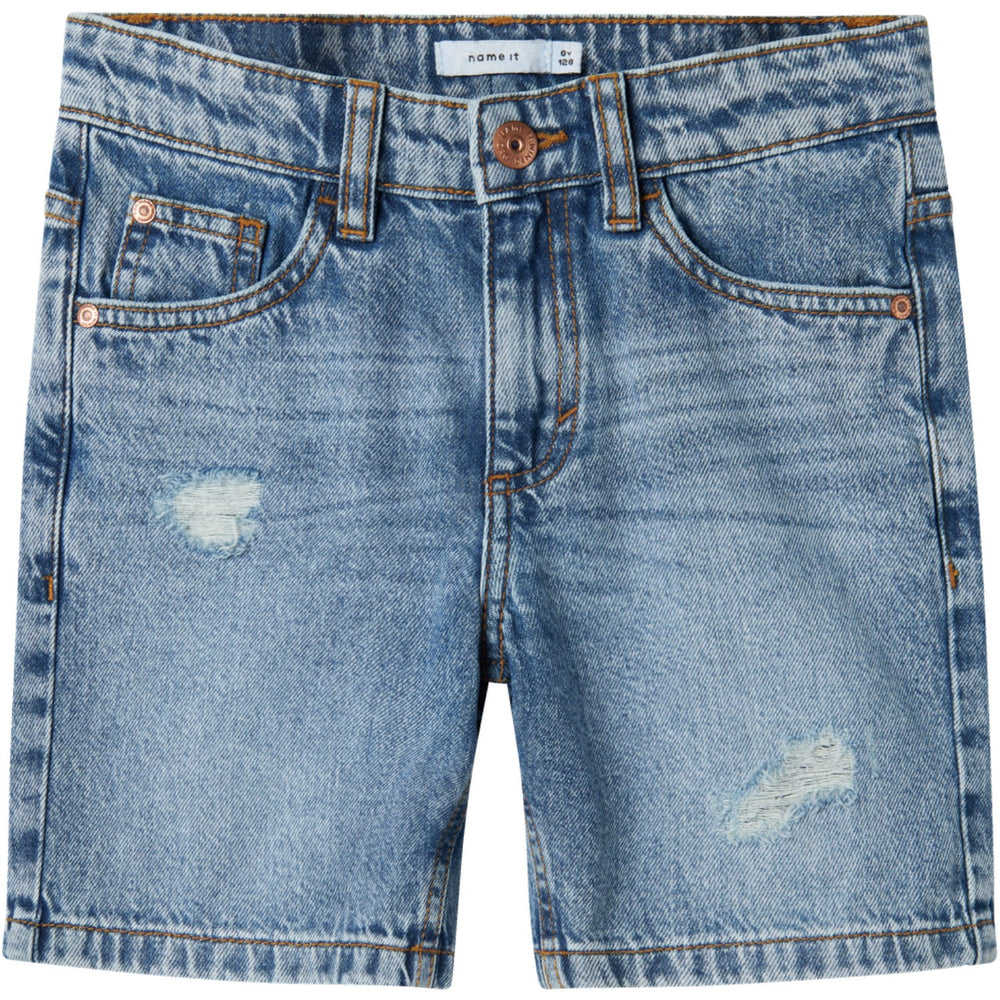 Køb Name It Medium Blue Denim Silas Loose Denim Shorts Noos