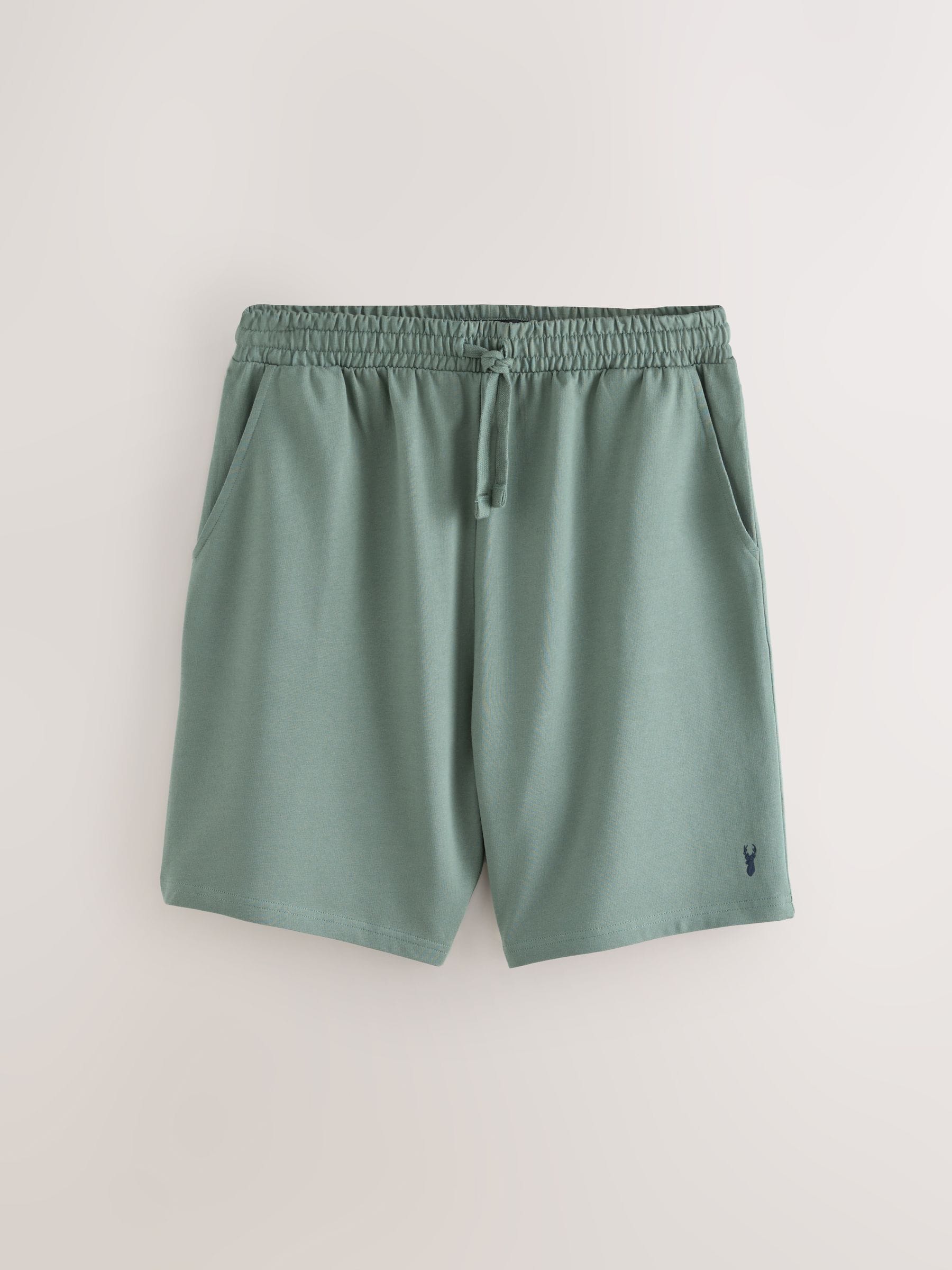 Marineblauw/groen/ijsgrijs - Set van 3 lichtgewicht 100% katoenen korte broeken