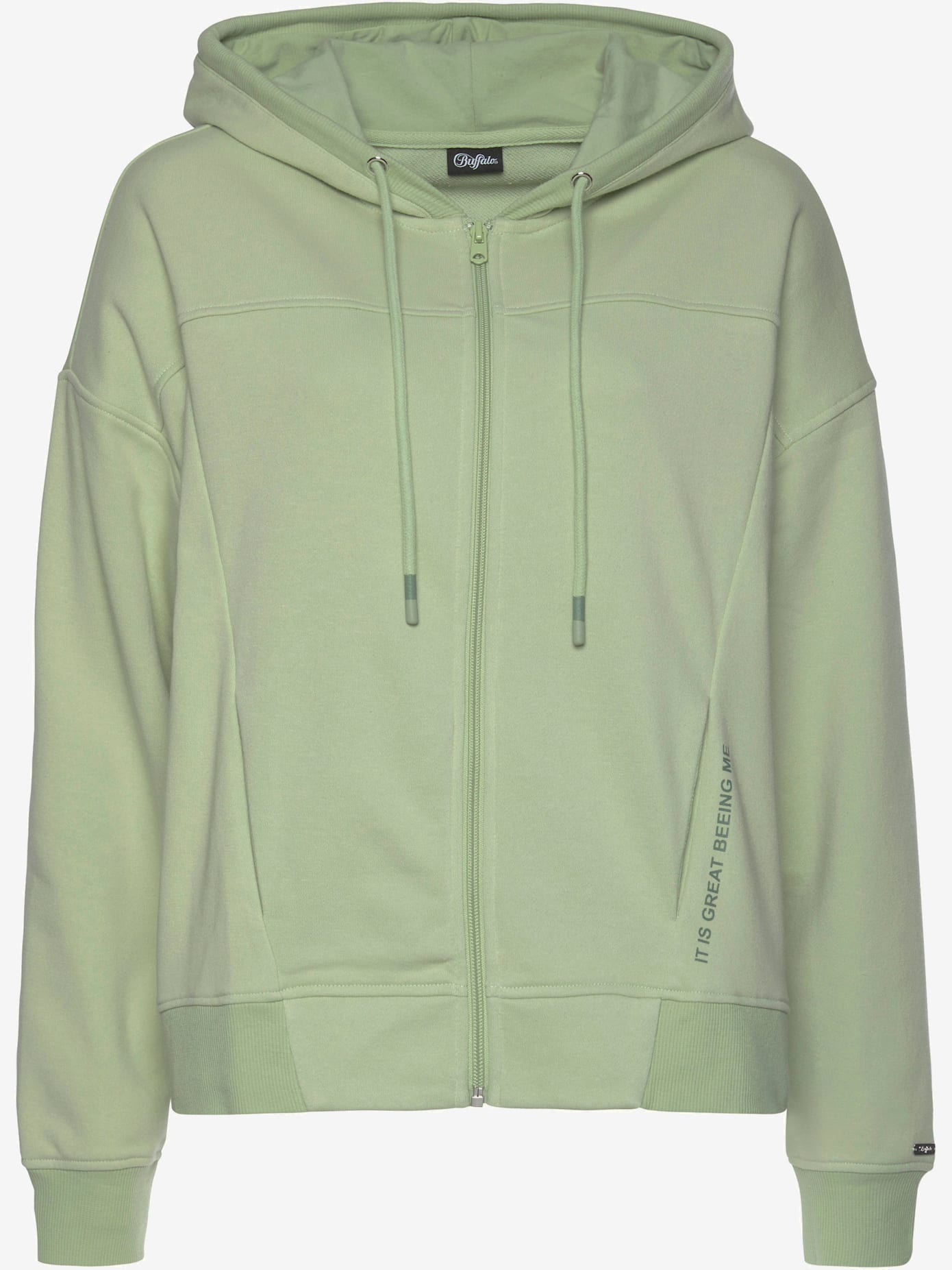 Veste sweat à capuche effet délavé