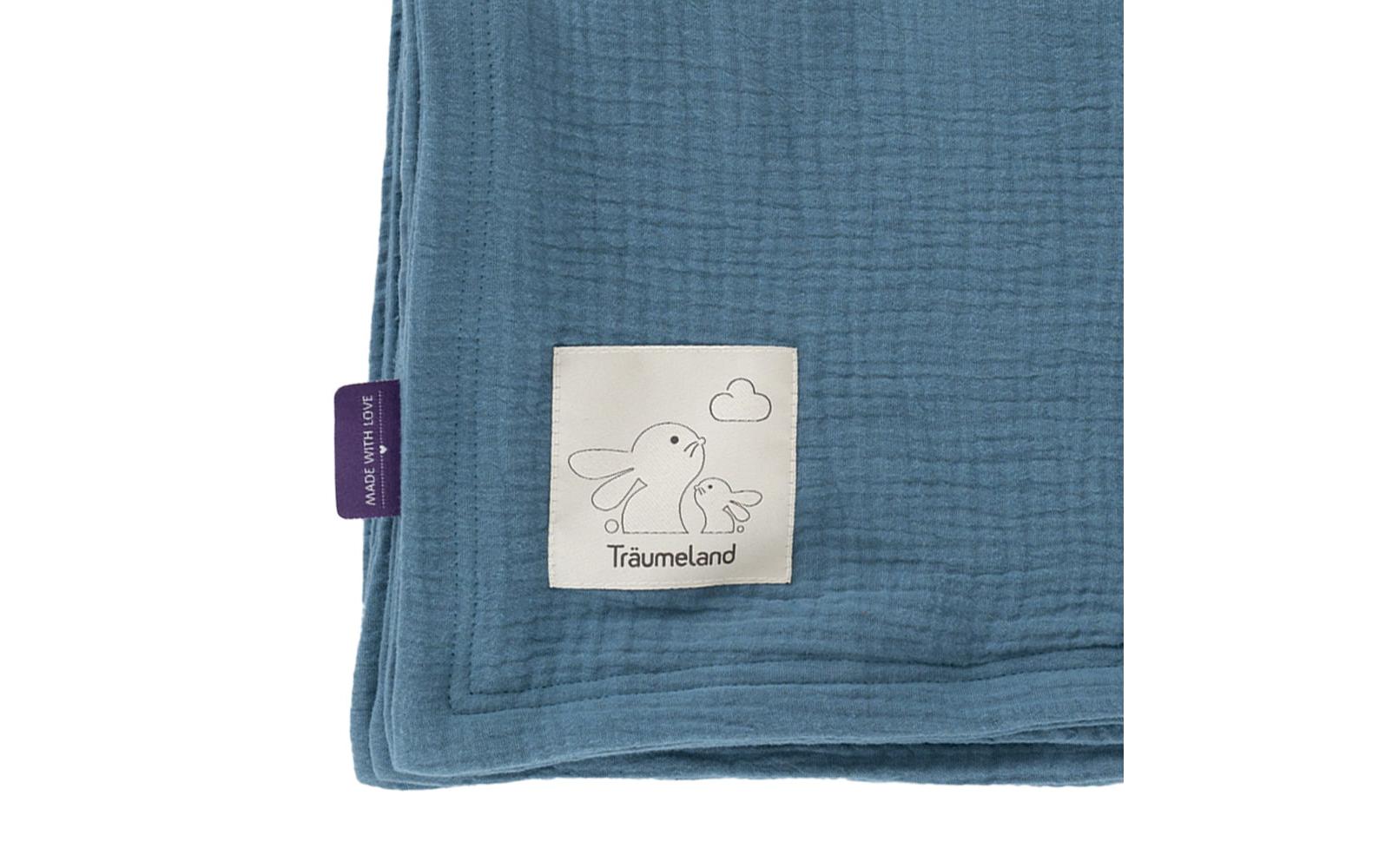 Schlafdecke jeansblau 75 x 100 cmKuschelweiche Babydecke, luftig und leicht