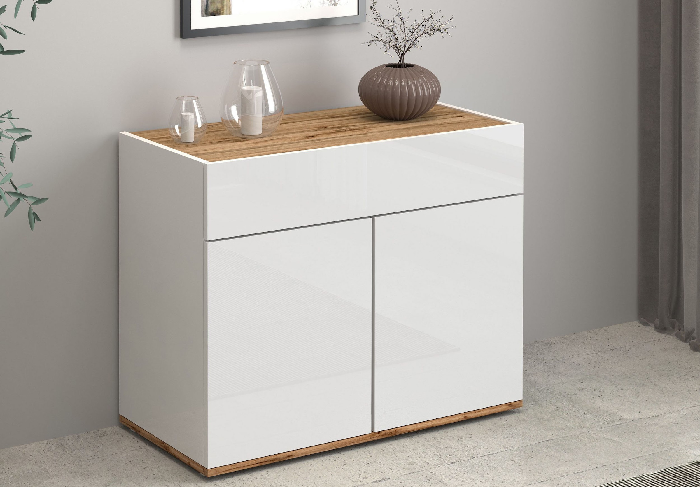 INOSIGN Sideboard »Garda, Kommode, Schrank, 2 Türen, 1 Schublade, Made in Italy« 2 Türen, 1 Schublade,grifflos  Breite 80,9 cm