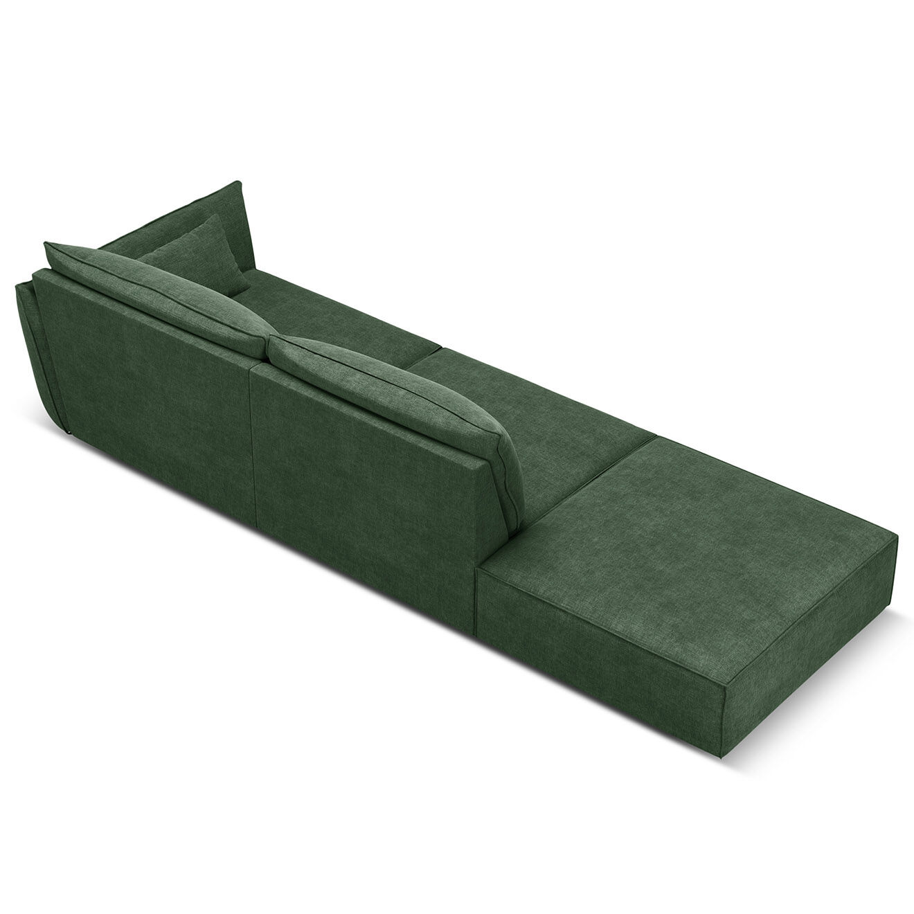 Mazzini Sofas Canapé droit  Vanda 4 Places vert bouteille - 286x100x85 cm