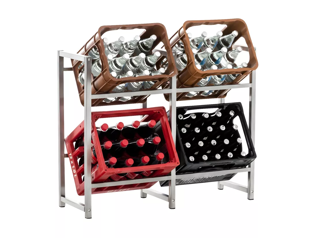 Support de caisse à boisson - Métal & Métal - Acier inoxydable - Lennert